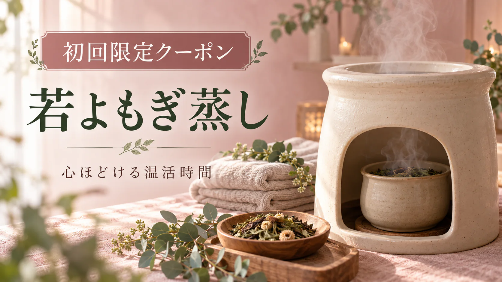 若よもぎ蒸しのご案内